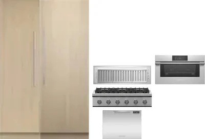 6 Piece Package Includes Refrigerator, Freezer, Cooktop, Wall Oven, Hood And Dishwasher